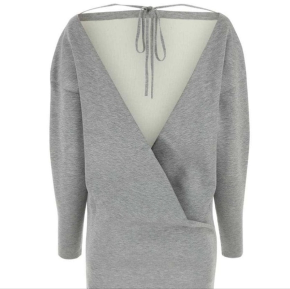 Gucci Wool-Blend Gray Stretch Dress Size S NWT - Picture 4 of 16